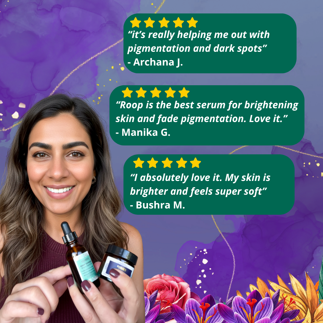 ROOP Saffron Night Serum free gift ($72 value) with ROOP Saffron Bright Skin Potion