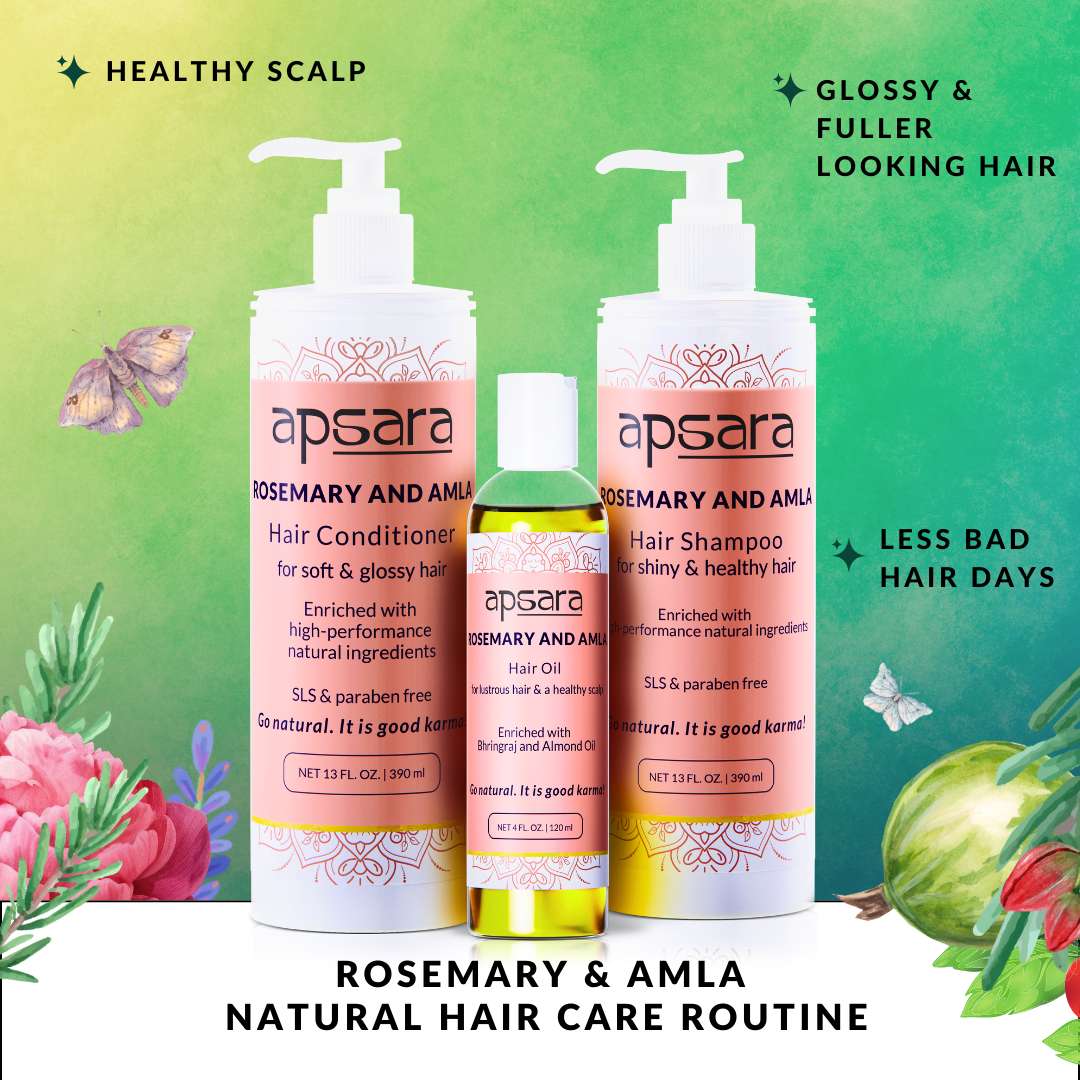 Rosemary & Amla 3-Step Complete Hair Care Set + Hair Oil Free Gift ($30 Value)