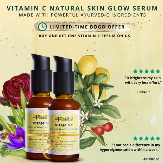 Ayurvedic Vitamin C Natural Glow Serum (Limited-Time BOGO Offer Ends Soon)