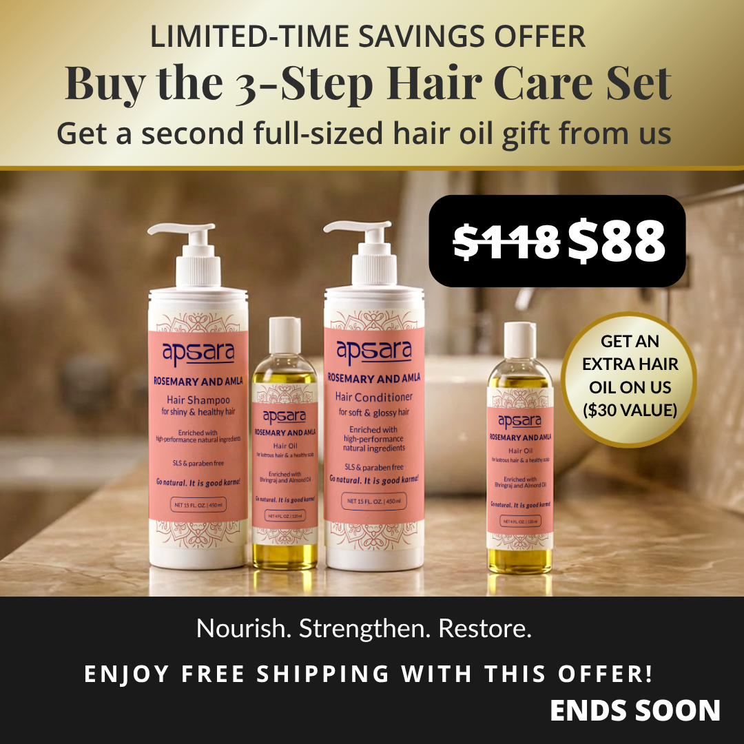 Rosemary & Amla 3-Step Complete Hair Care Set + Hair Oil Free Gift ($30 Value)