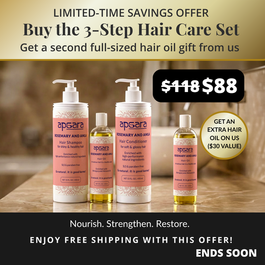 Rosemary & Amla 3-Step Complete Hair Care Set + Hair Oil Free Gift ($30 Value)
