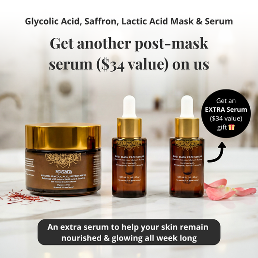 Glycolic, Saffron & Lactic Mask & Serum Duo+ 1 Post-Mask Serum Complimentary Gift 🎁