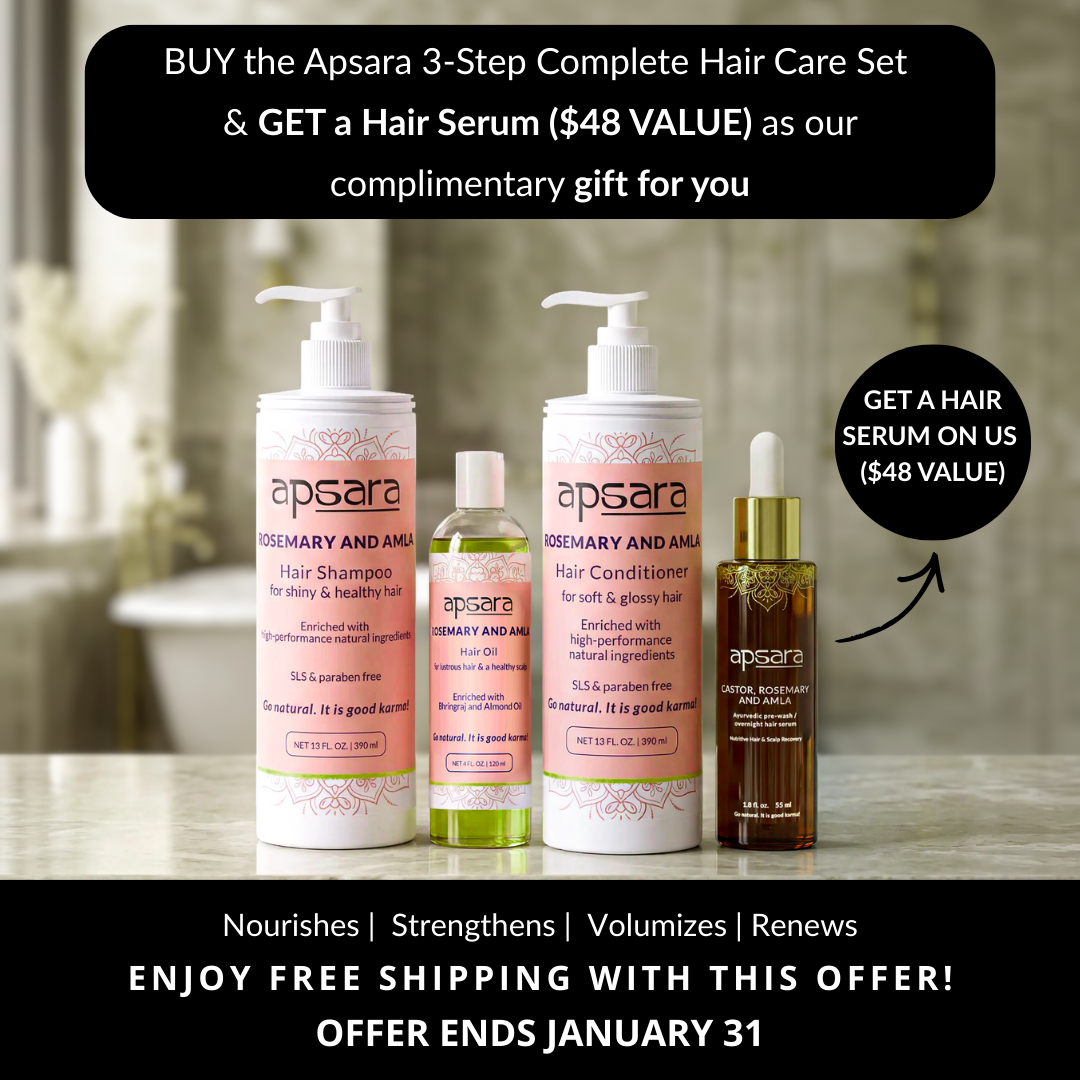 Apsara 3-Step Complete Hair Care Set + Complimentary Hair Serum ($48 Value) - Offer ends January 31
