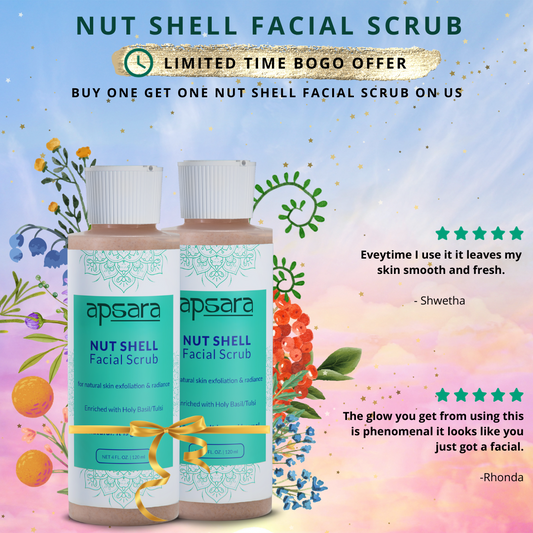 Ayurvedic Nut Shell Face Scrub Polish (limited time BOGO offer ends soon)