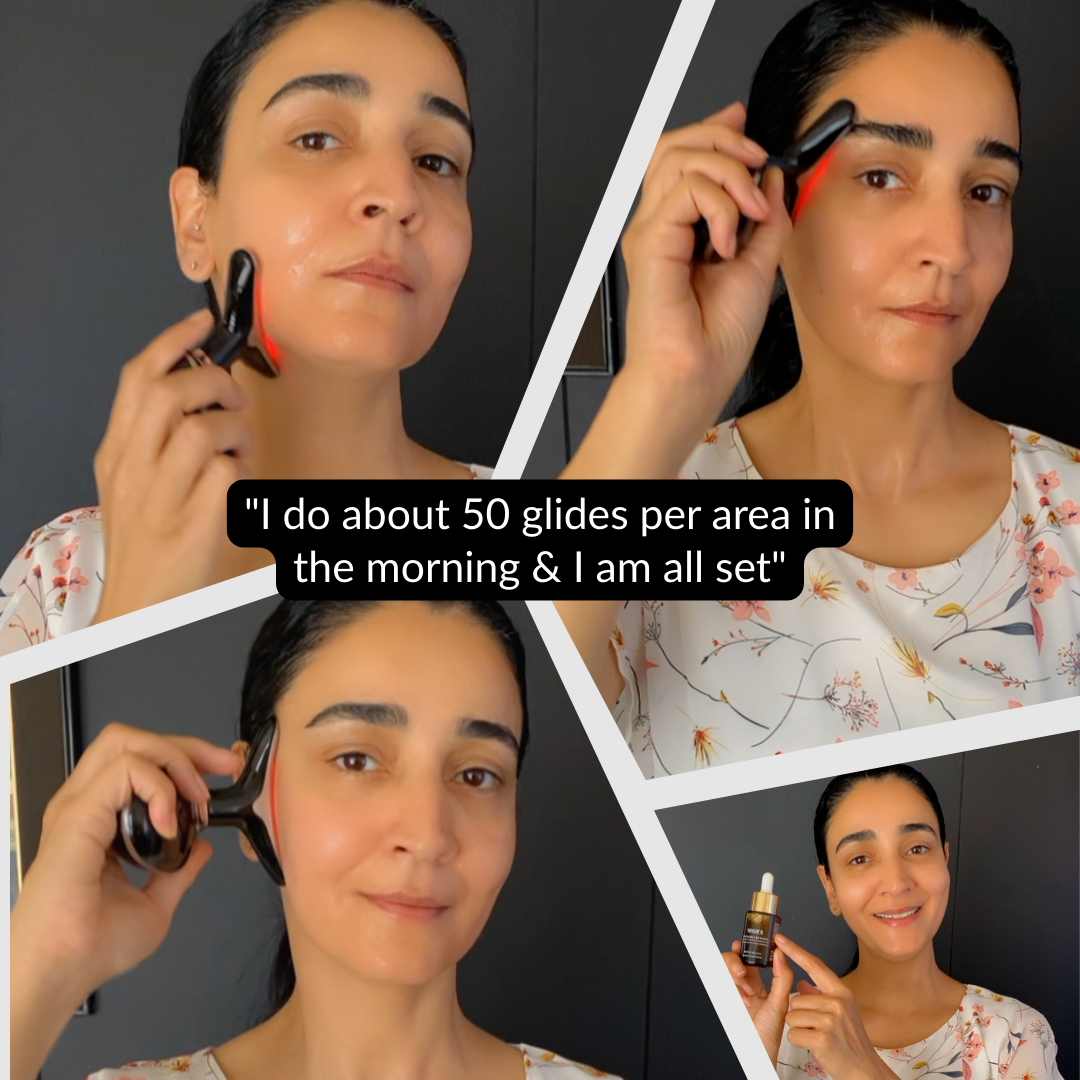 7 Color Red Light & Micro Current Face & Neck Device + Ayurvedic Conductive gel