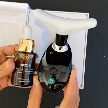 7 Color Red Light & Micro Current Face & Neck Device + Ayurvedic Conductive gel